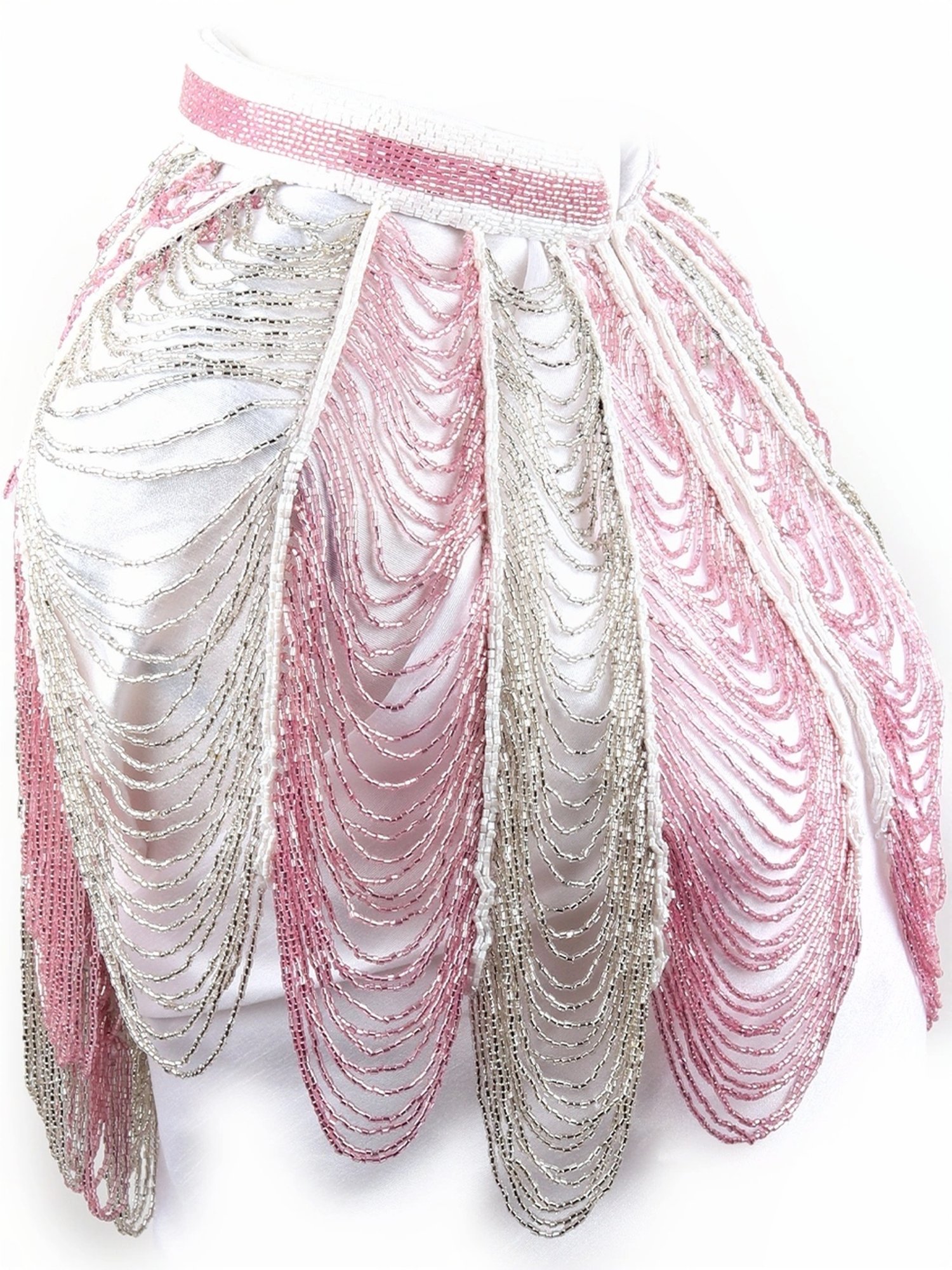 Odette Pink Embellished Fancy Short Cape