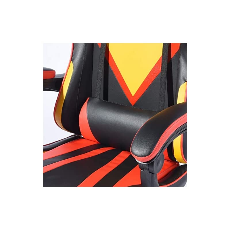PC Racing Style Gaming Chair Ergonomic High Back Office Desk Chair Leather with Lumbar Support Flip Up Arms Headrest Executive Computer Chair