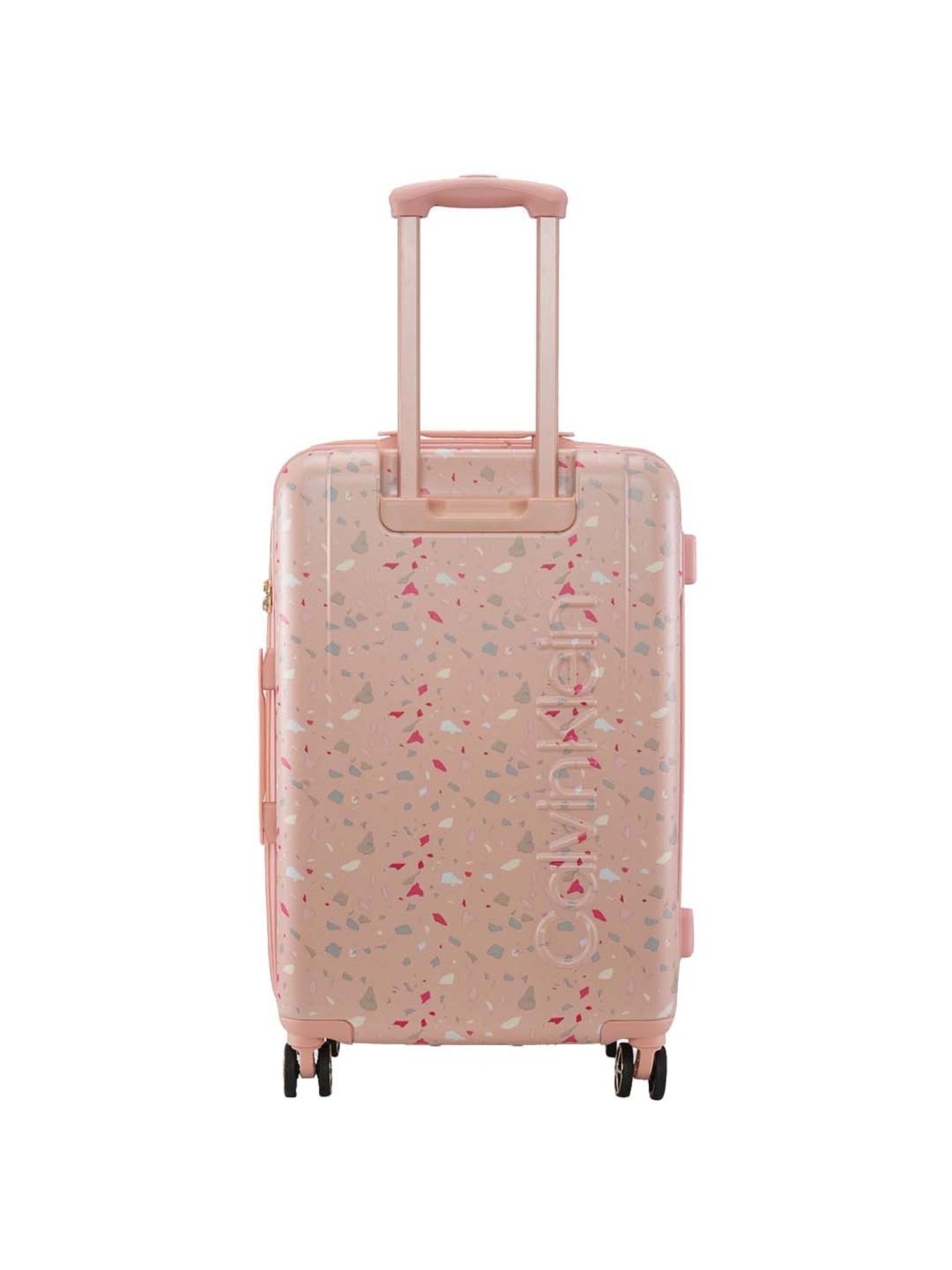 Calvin Klein Terrazzo Island Dusty Pink ABS Hard Medium Trolley - 24 cms