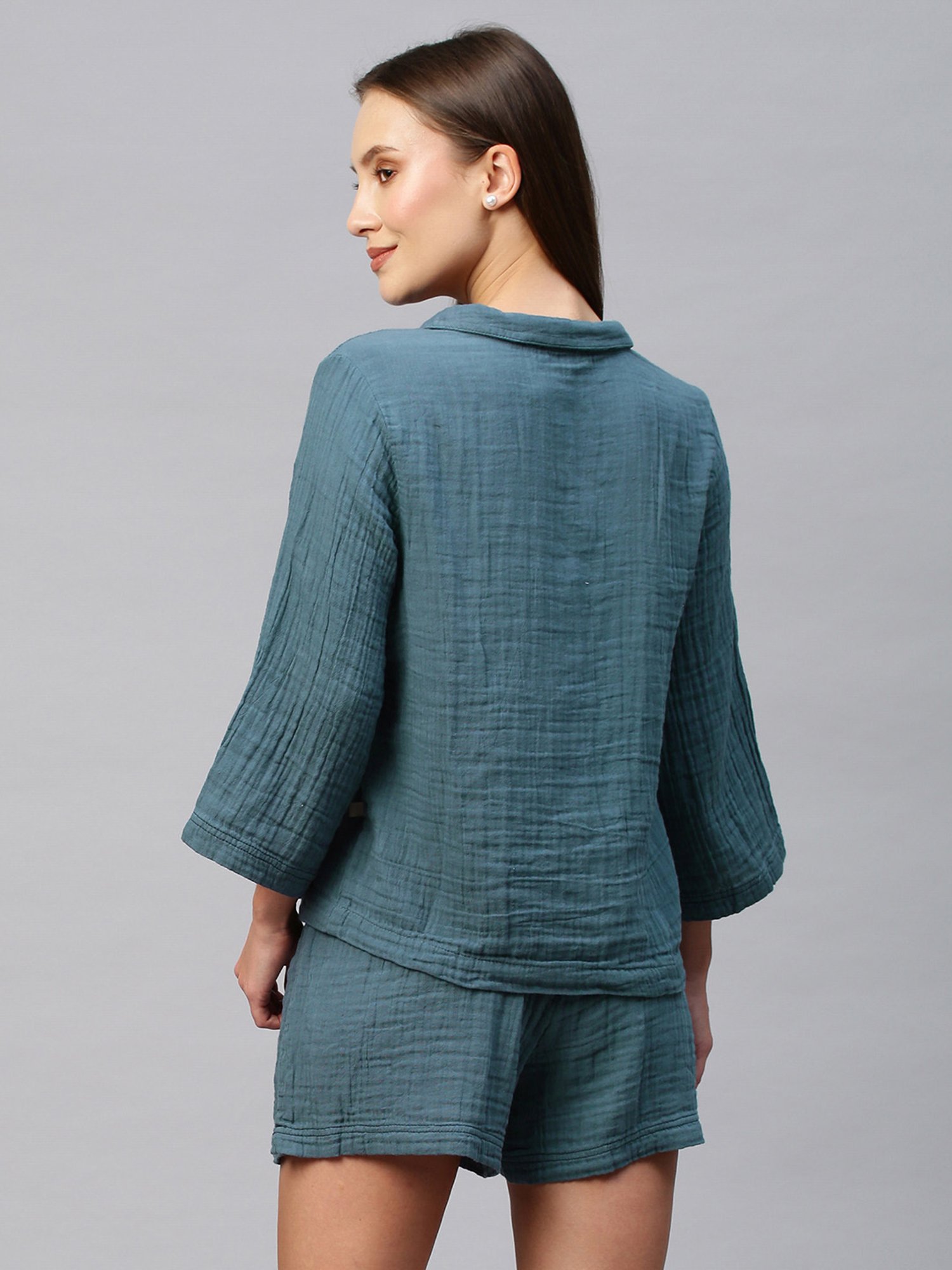 Chemistry Blue Shirt With Shorts