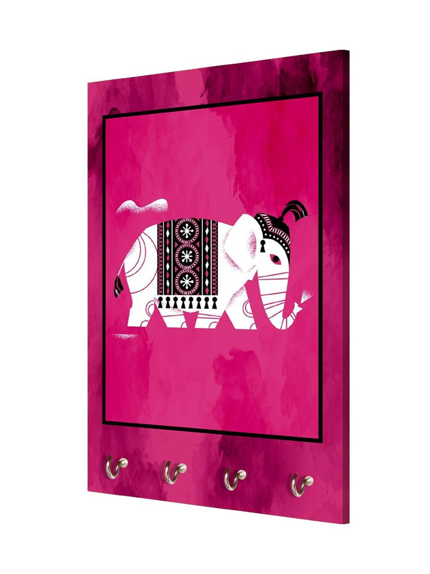 999Store Pink & White MDF  Key Holder - Set of 1