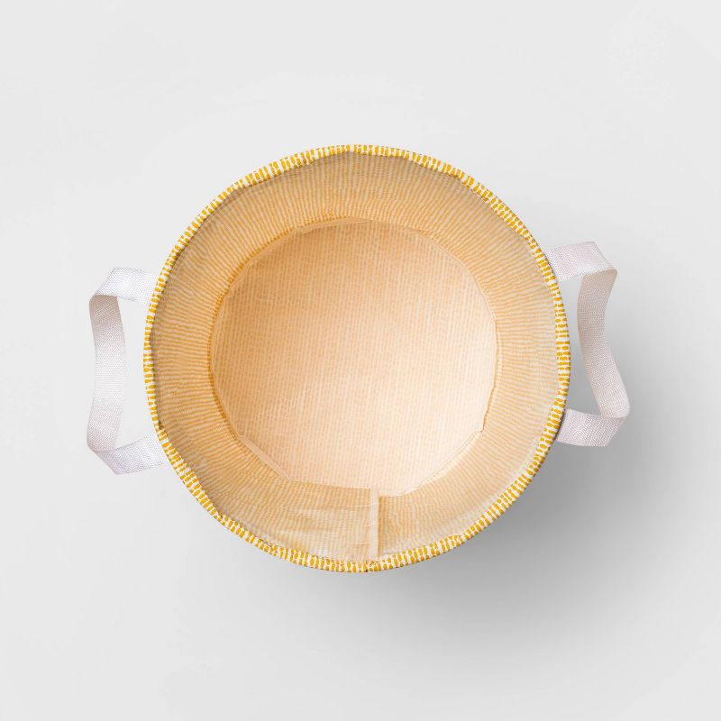 Soft Sided Scrunchable Round Laundry Hamper Crisp Green Dash - Room Essentials™