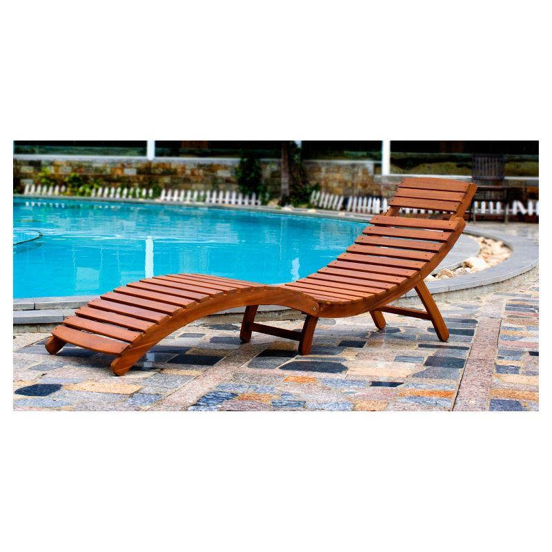 Curved Folding Chaise Lounger -Northbeam