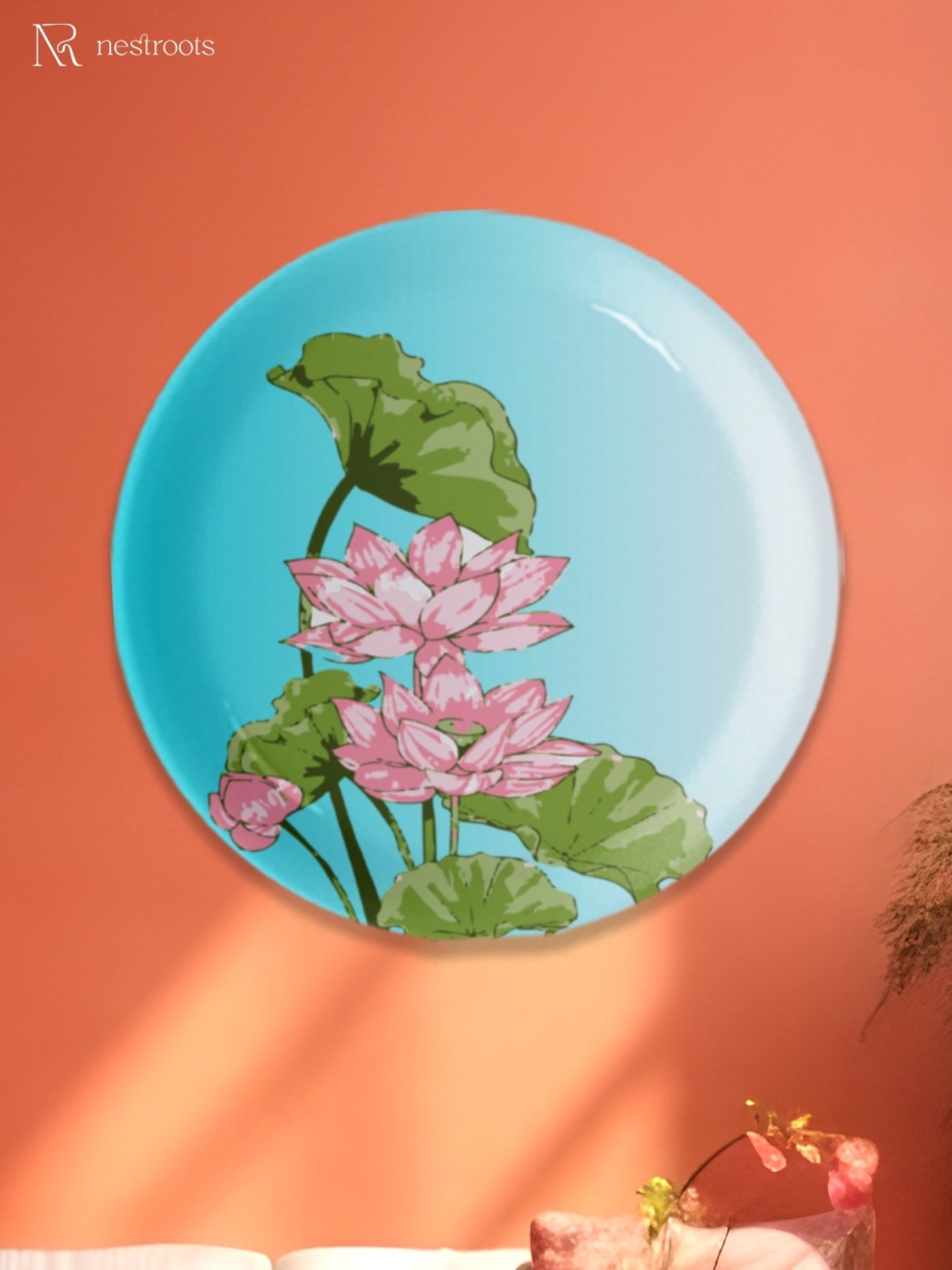 Nestroots Pichwai Print Multicolor Porcelain Wall Plate