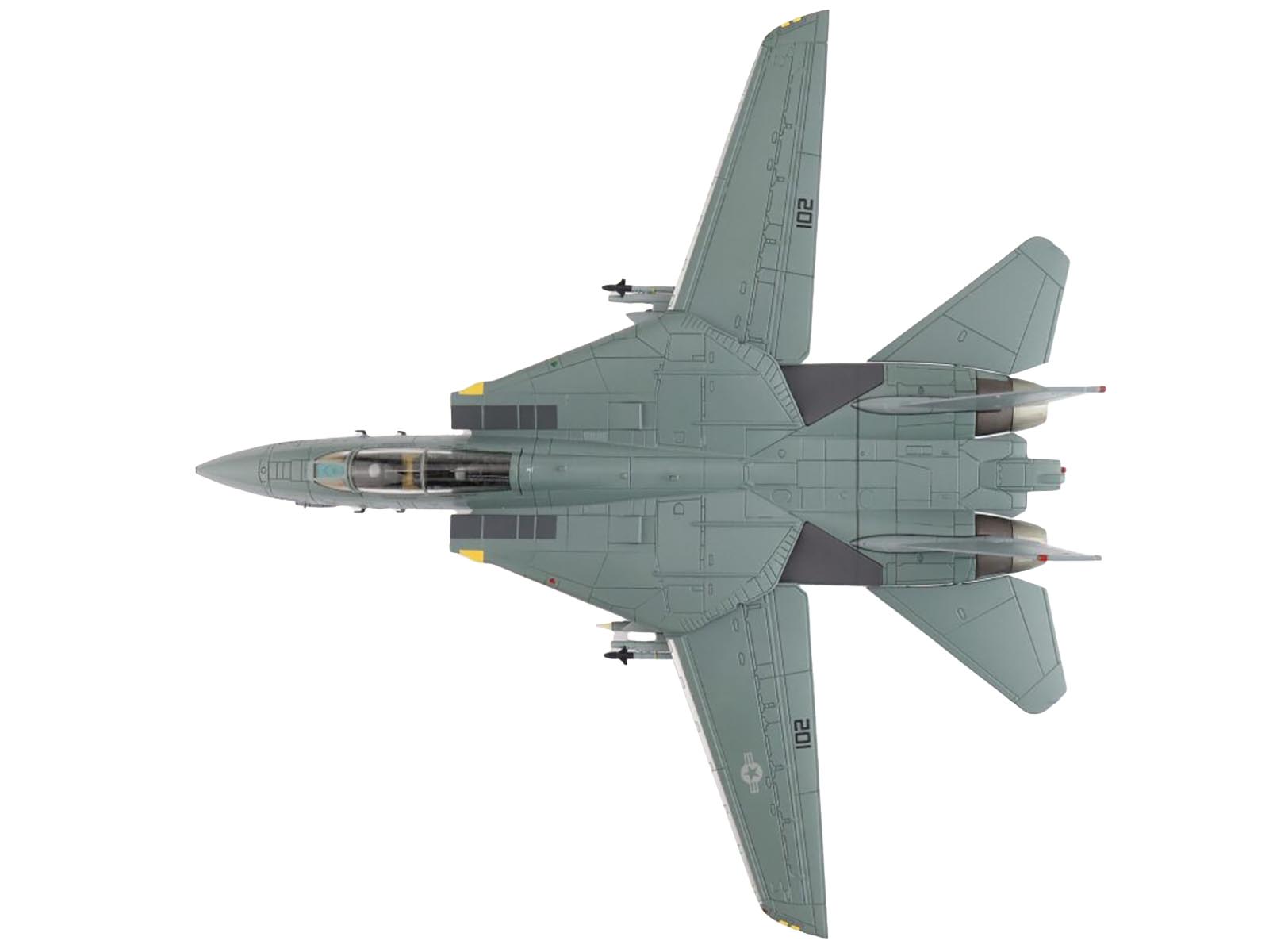 Grumman F-14B Tomcat Fighter Aircraft "VF-103 Jolly Rogers USS George Washington" (2000) United States Navy "Air Power Series" 1/72 Diecast Model by Hobby Master