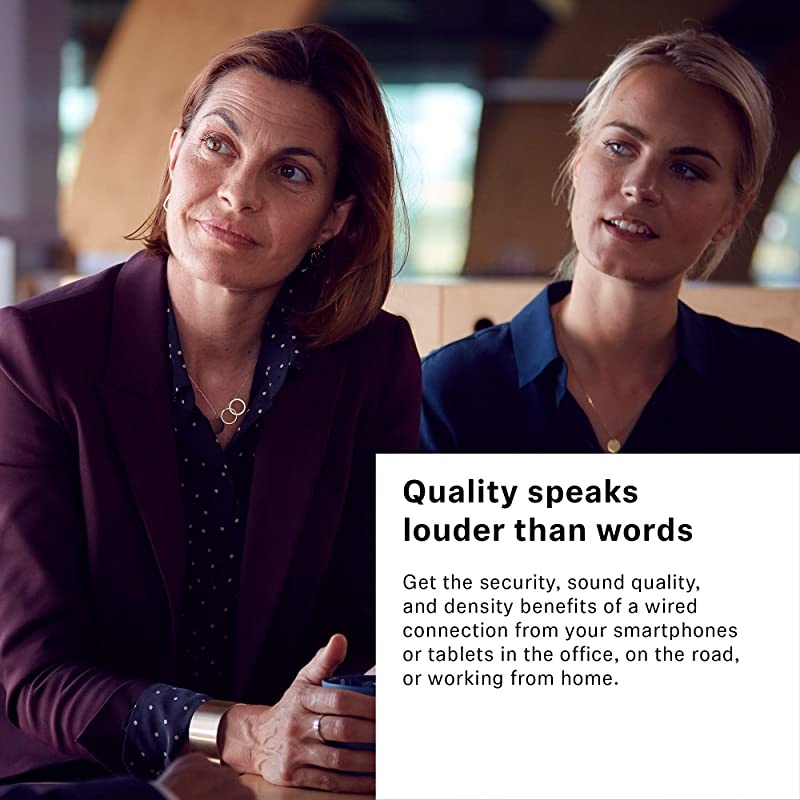 SC 665 507256 DoubleSided Business Headset | For Mobile Phone and Tablet Connection | with HD Sound amp Ultra NoiseCancelling Microphone Black