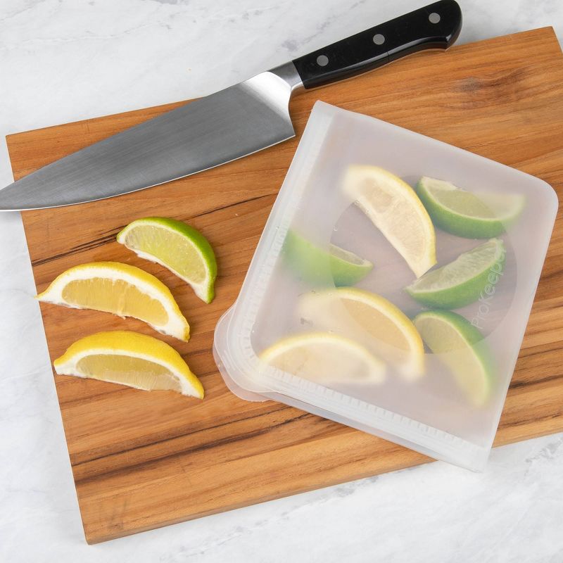 Prepworks ProKeeper Silicone 2 Sided Zipper Sandwich Bag - Clear - 24oz