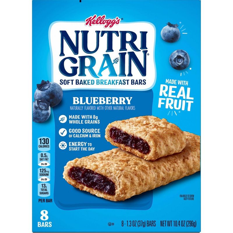 Kellogg's Nutri-Grain Blueberry Soft Baked Cereal Bars - 8ct