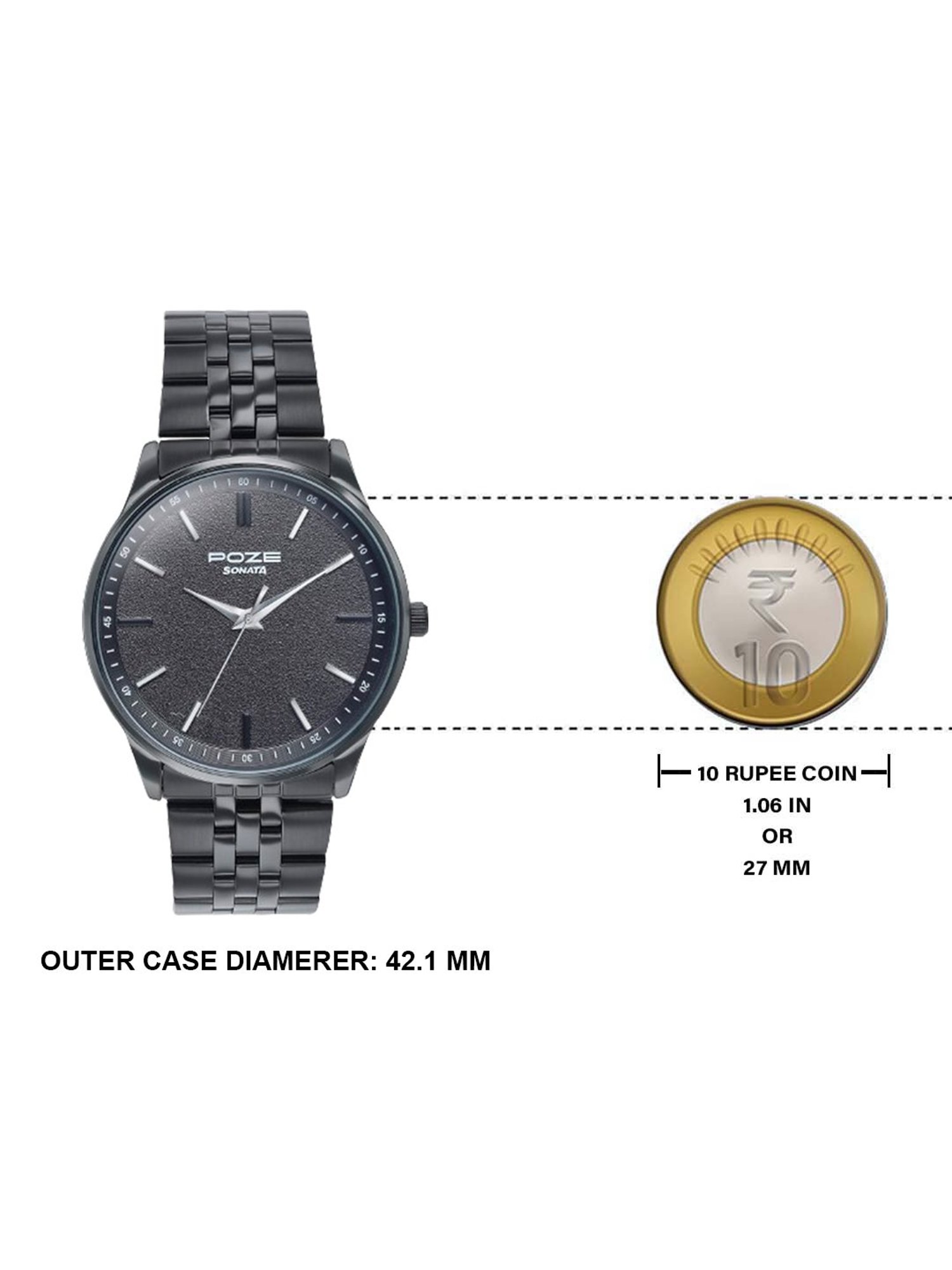 Sonata Poze 3.0 SP70048NM01W Analog Watch for Men