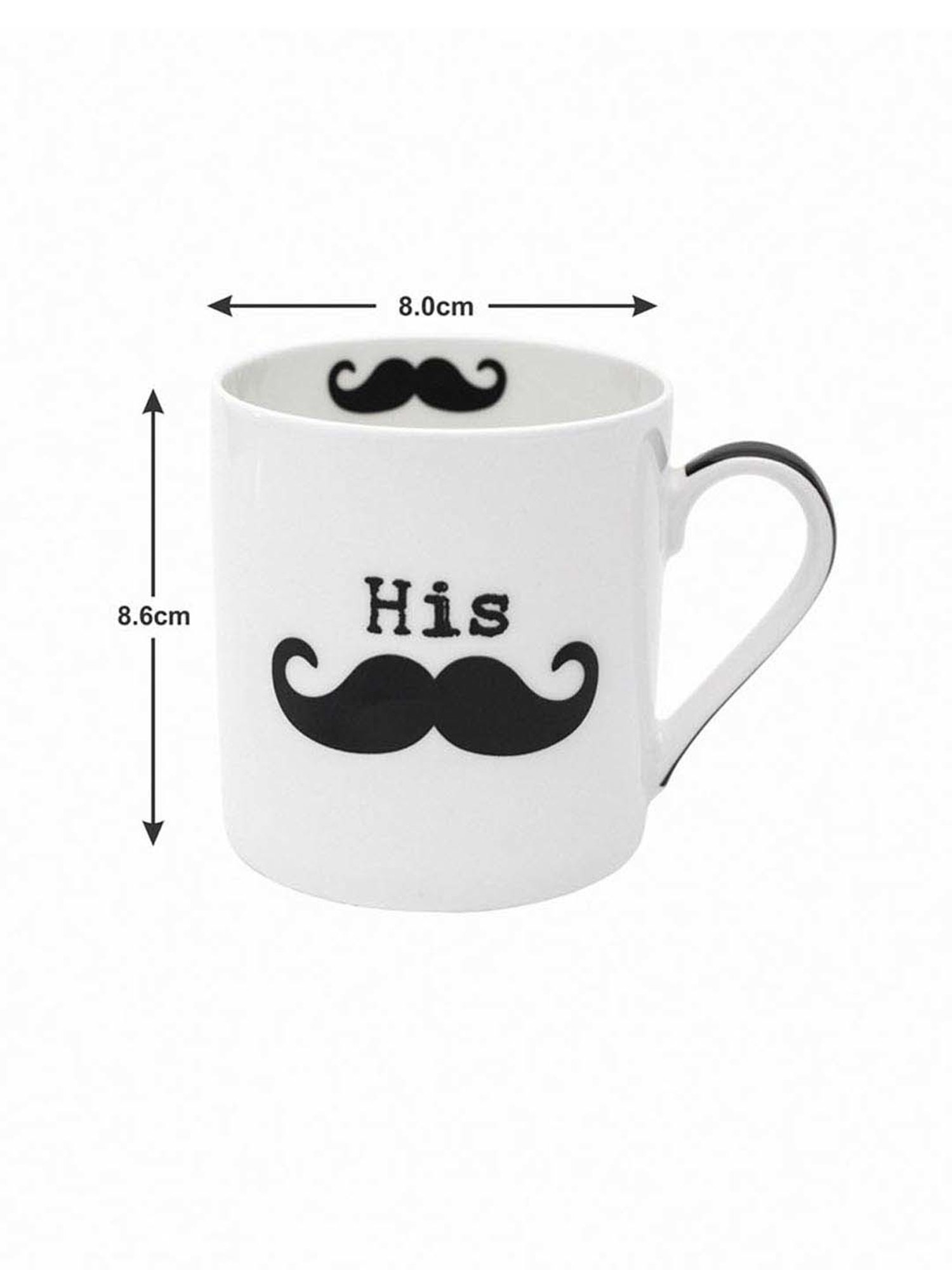 Goodhomes White Bone China Coffee Mugs (350 ml) - Set of 4