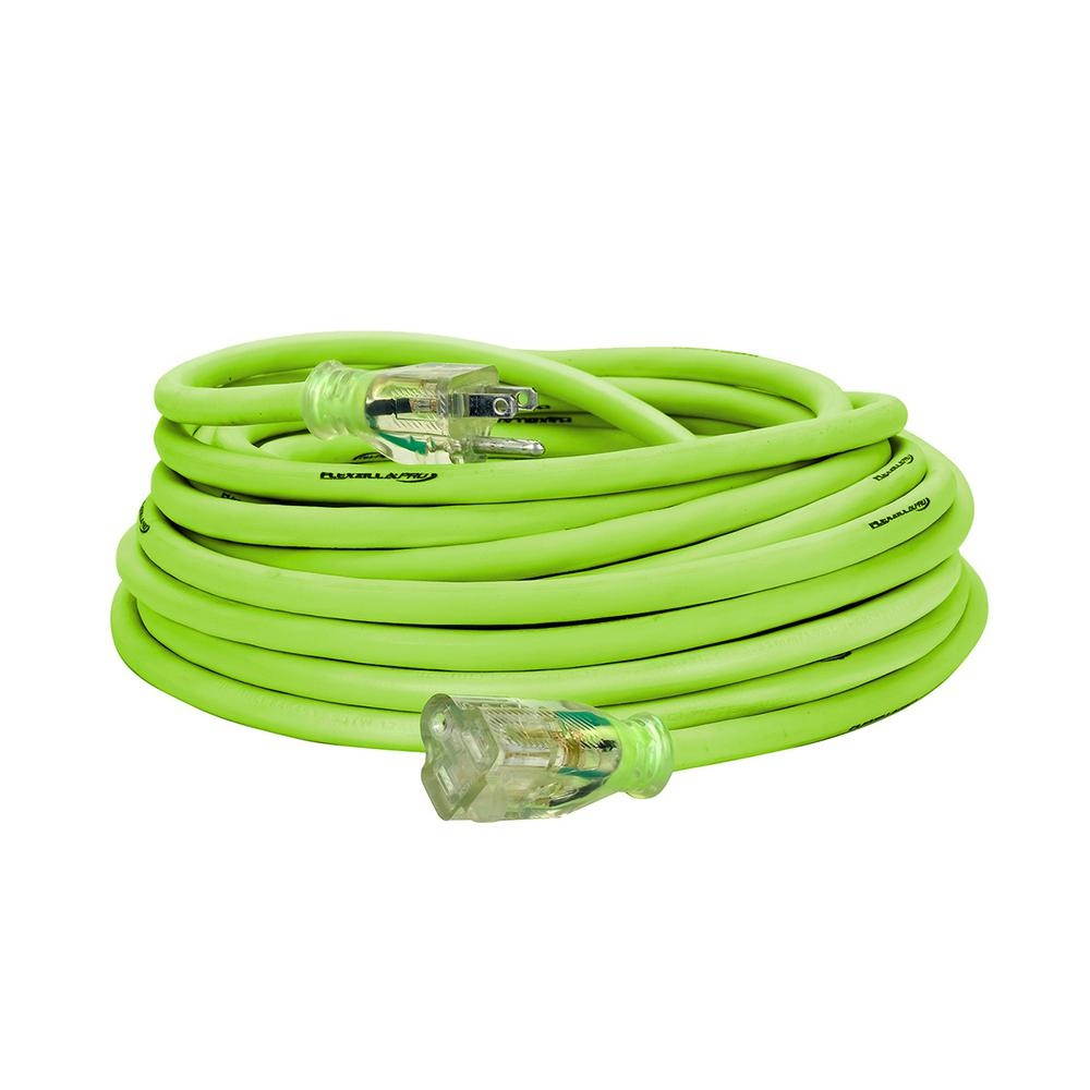 Flexzilla Pro Extension Cord 123 AWG SJTW 50ft Outdoor Lighted Plug