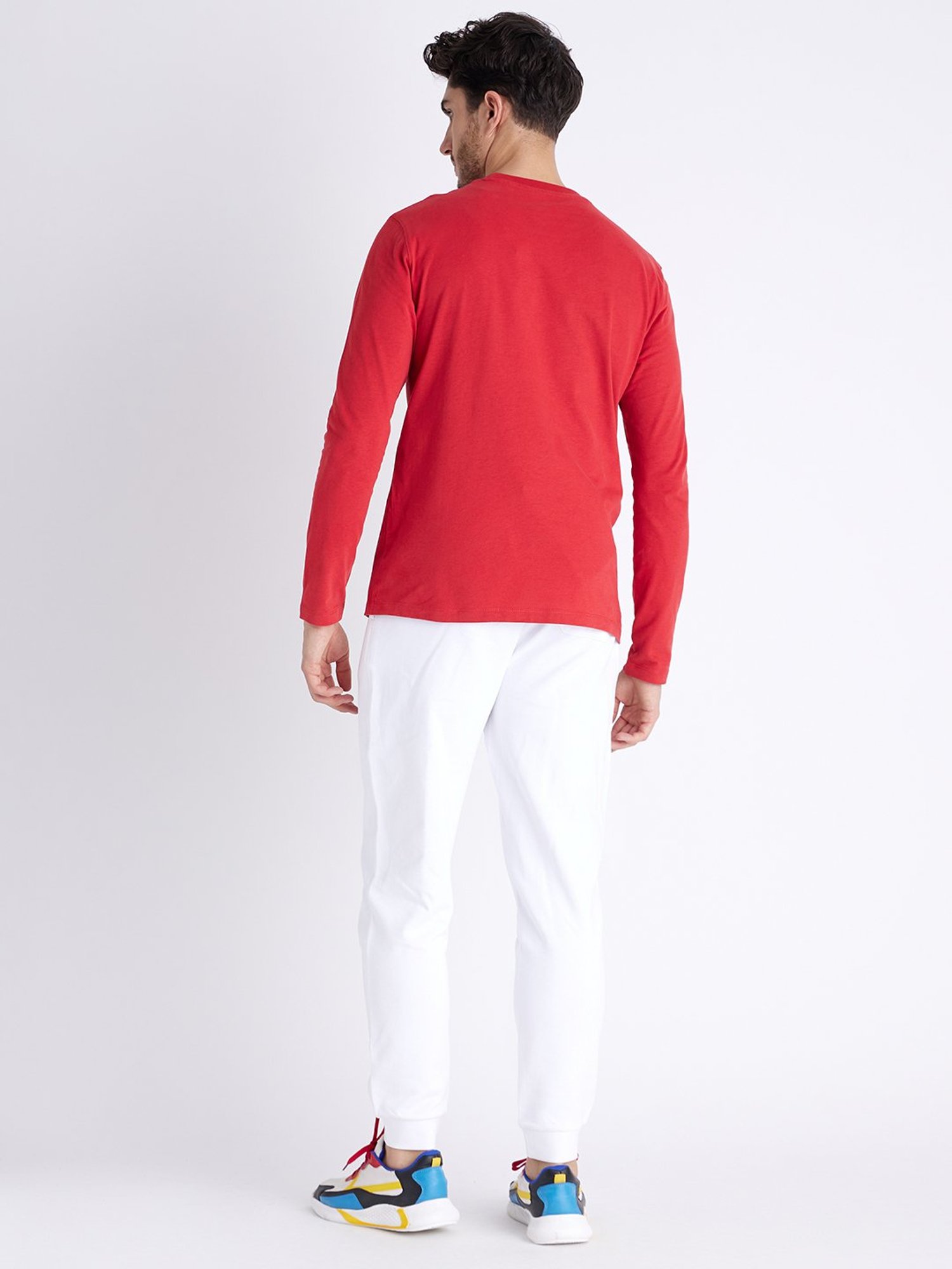 celio* White Regular Fit Cotton Joggers