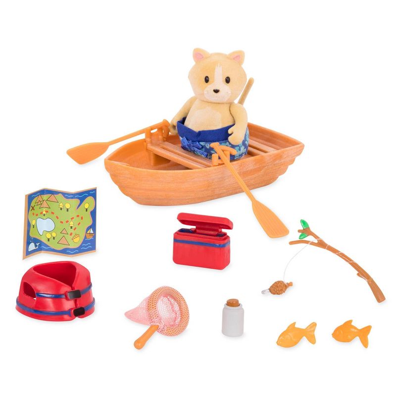 Li'l Woodzeez Miniature Playset with Animal Figurine 13pc - Boating Set?