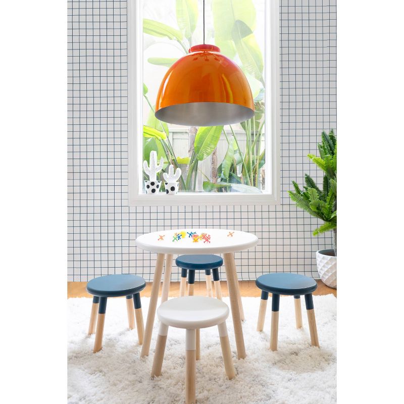 Set of 2 Peewee Wood Veneer Kids' Chairs Maple/White - Nico & Yeye