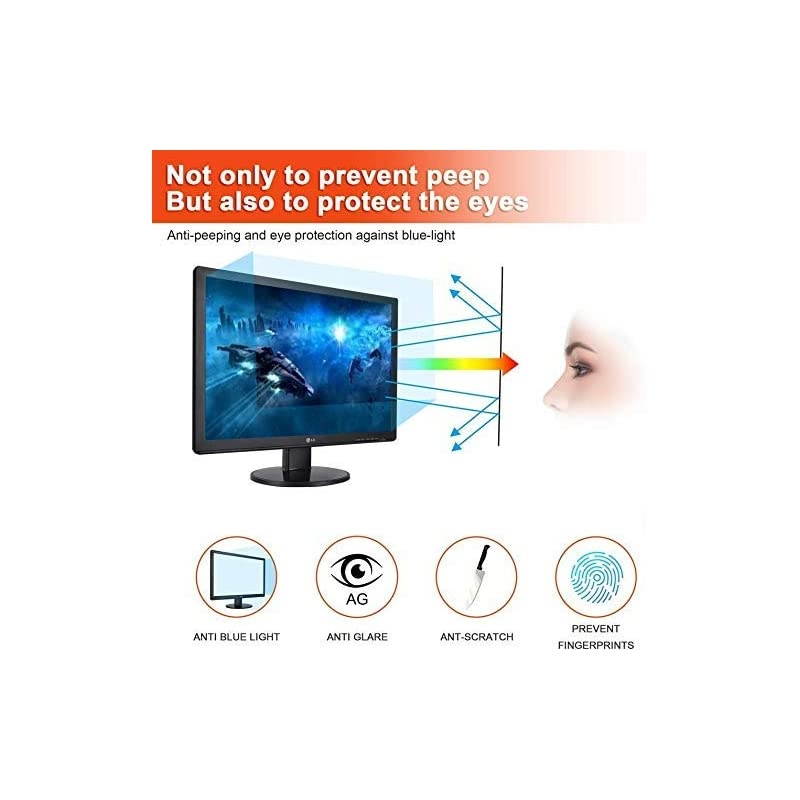 Privacy Screen Filter Protector for 14 inch 169 Widescreen Notebook Laptop UVEye Protection Blue Light Blocking Anti GlareSpy Shield Film WxH310mmx174mm