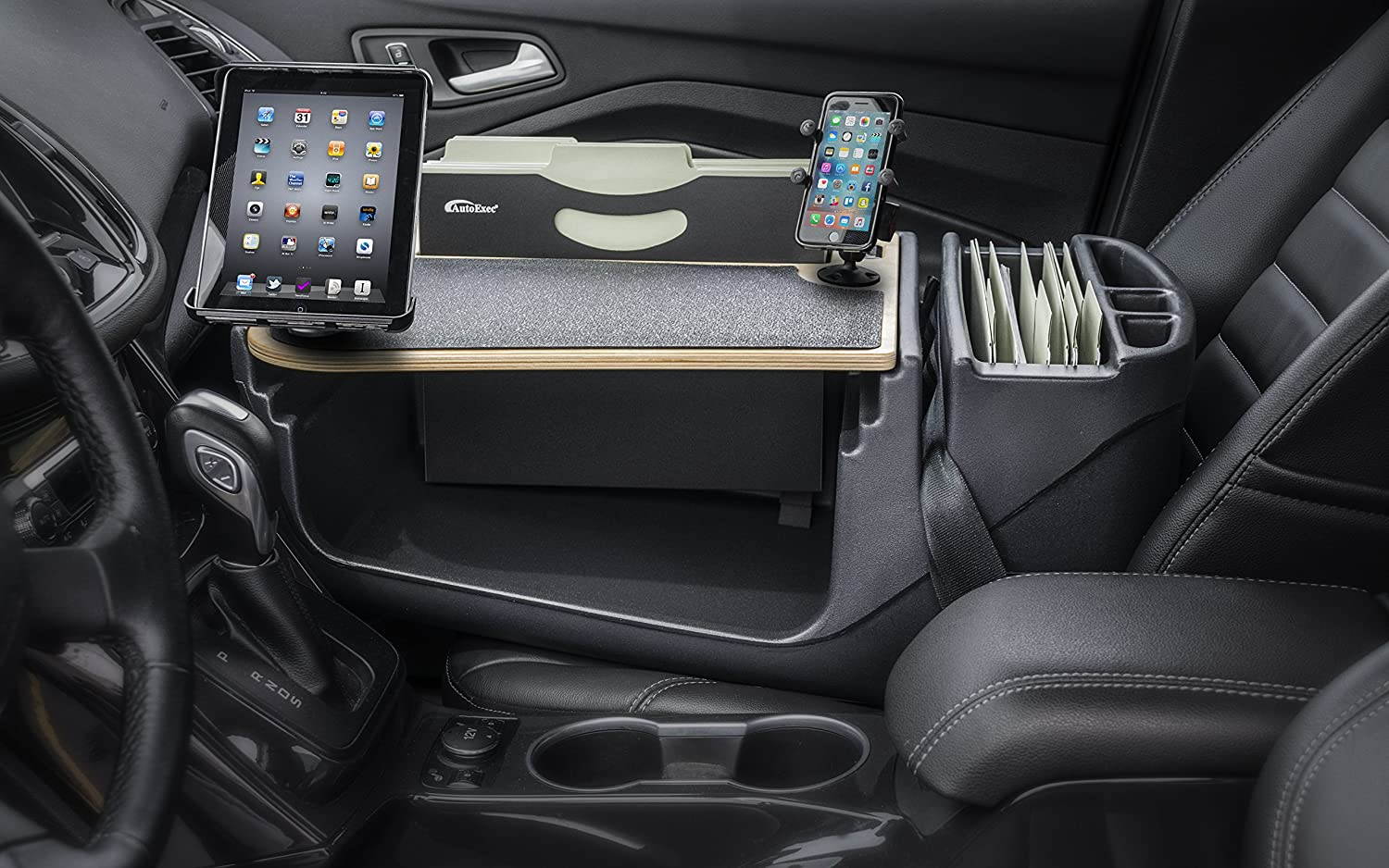 AutoExec AUE25009 Efficiency FileMaster Car Desk Birch Finish with Phone Mount and Tablet Mount
AEFile-03 Tablet Elite