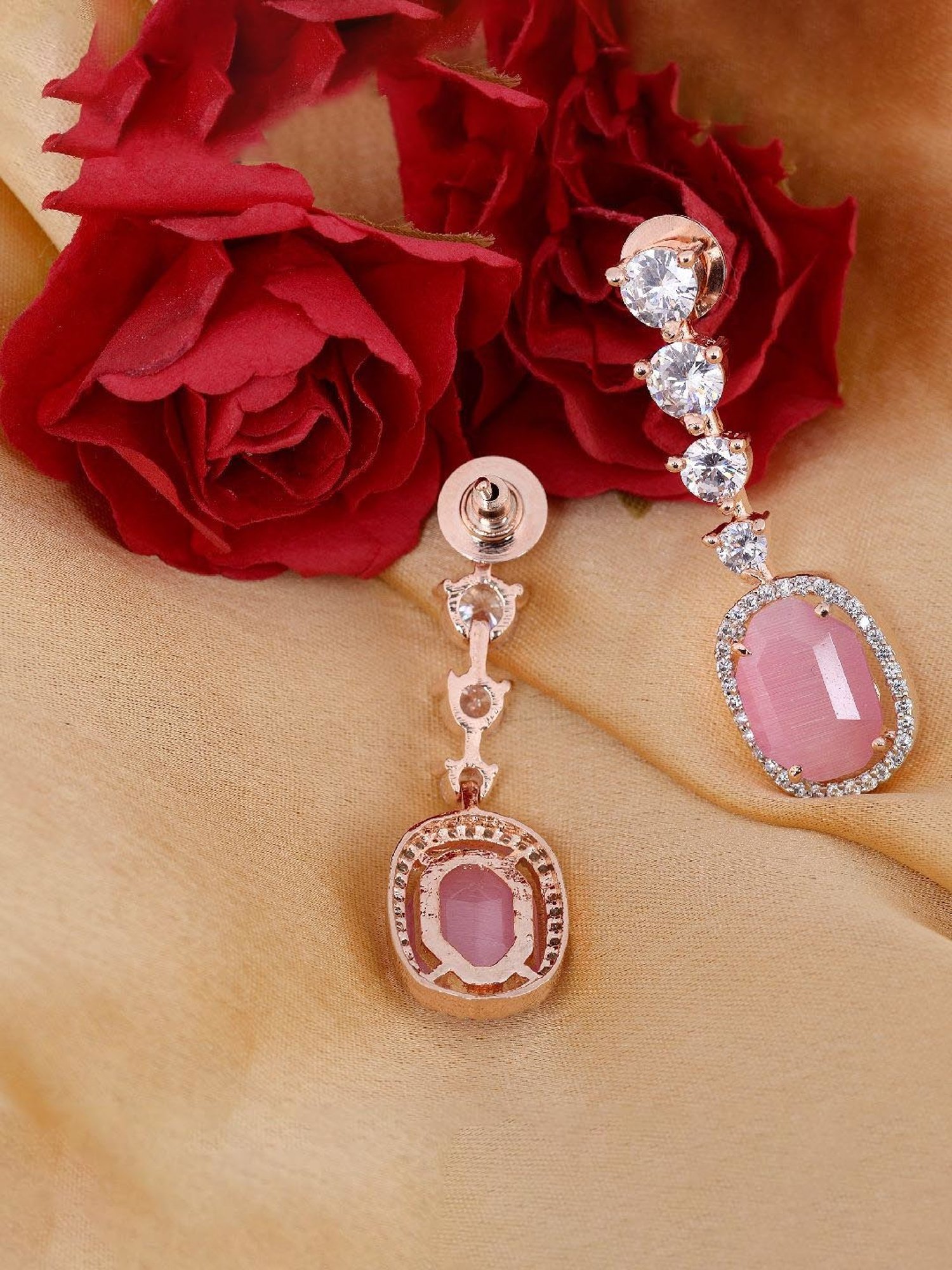 Saraf RS Jewellery Gulabi drop Earrings for Women & Girls