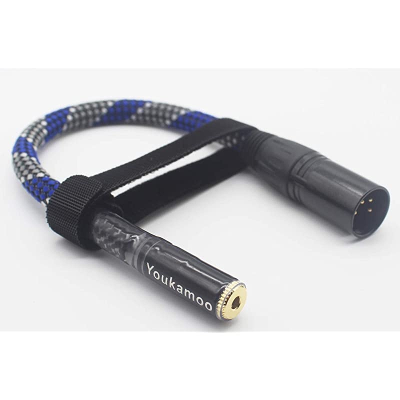 Pin XLR to 35mm Balanced Female Pole Silver Plated Audio Headphone Adapter Cable 20CM