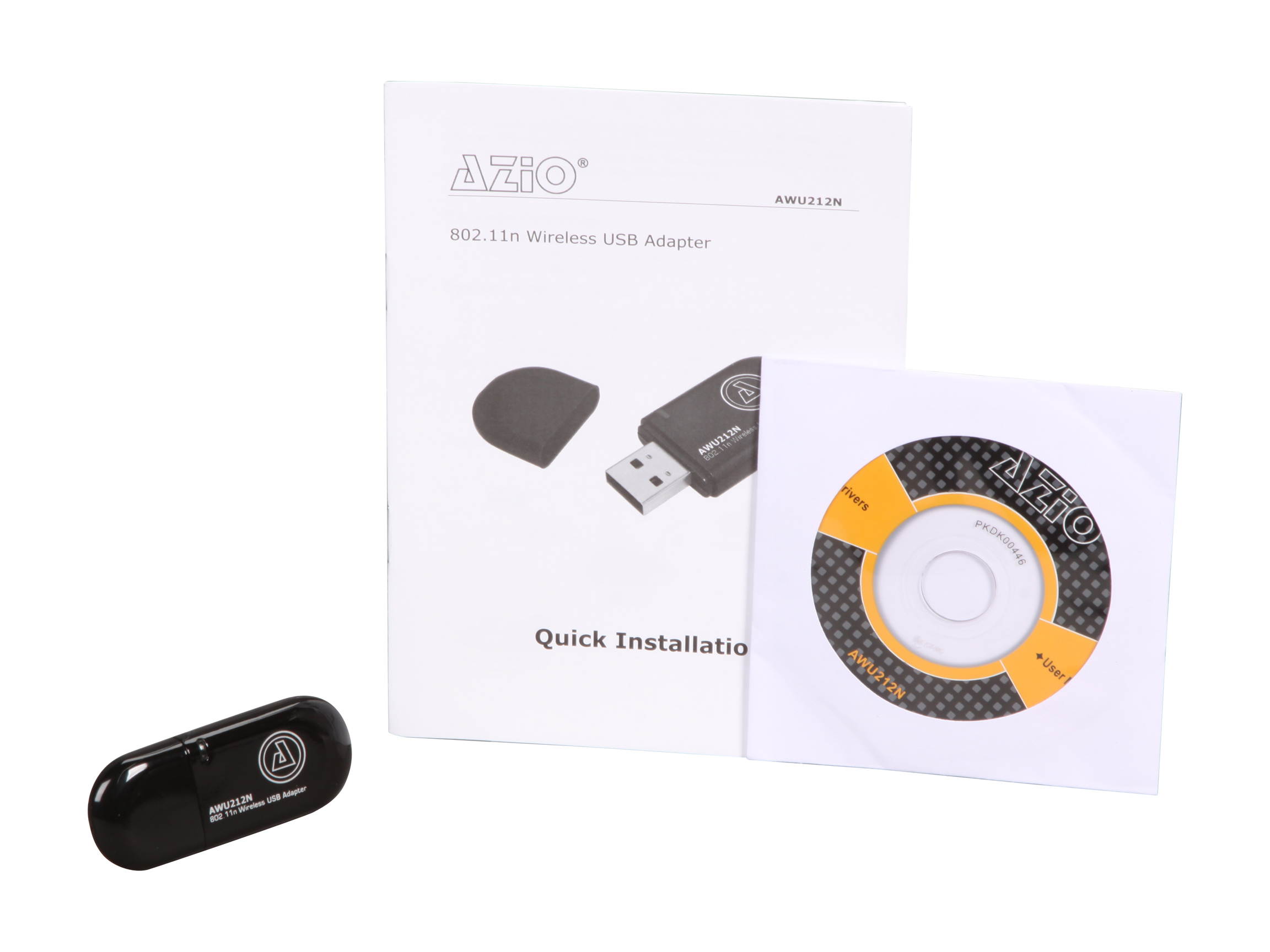 AZiO AWU212N USB 2.0 Wireless Adapter 1T2R