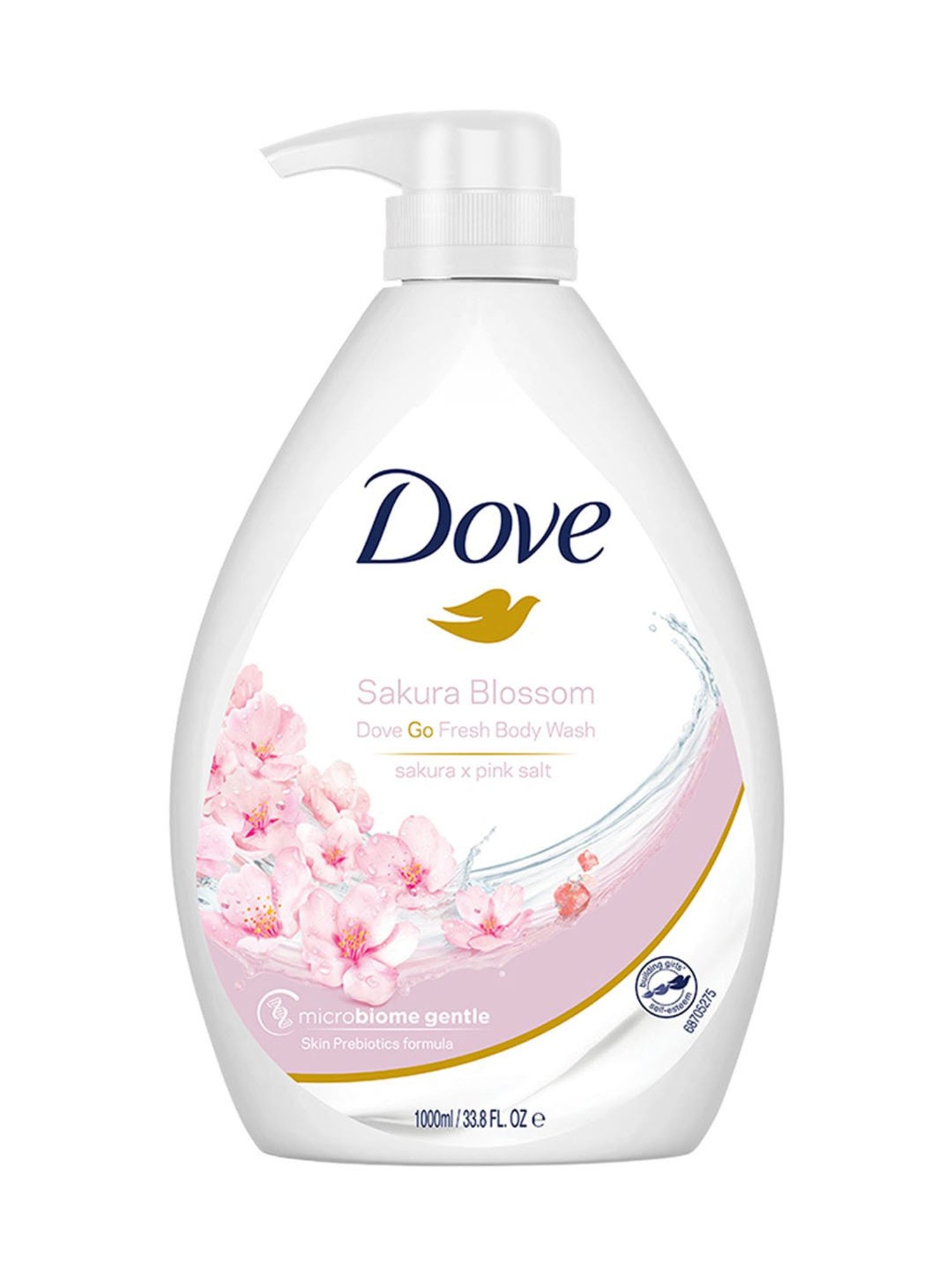 Dove Go Fresh Refreshing Sakura Blossom & Himalayan Pink Salt Body Wash with Pump Bottle - 1000 ml