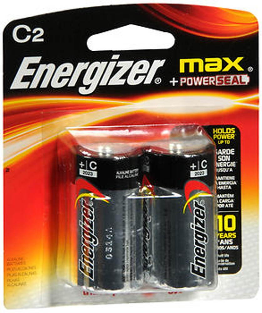 ENERGIZER Max Plus POWERSEAL 8350mAh 1.5V Size C Alkaline Battery, 2-pack