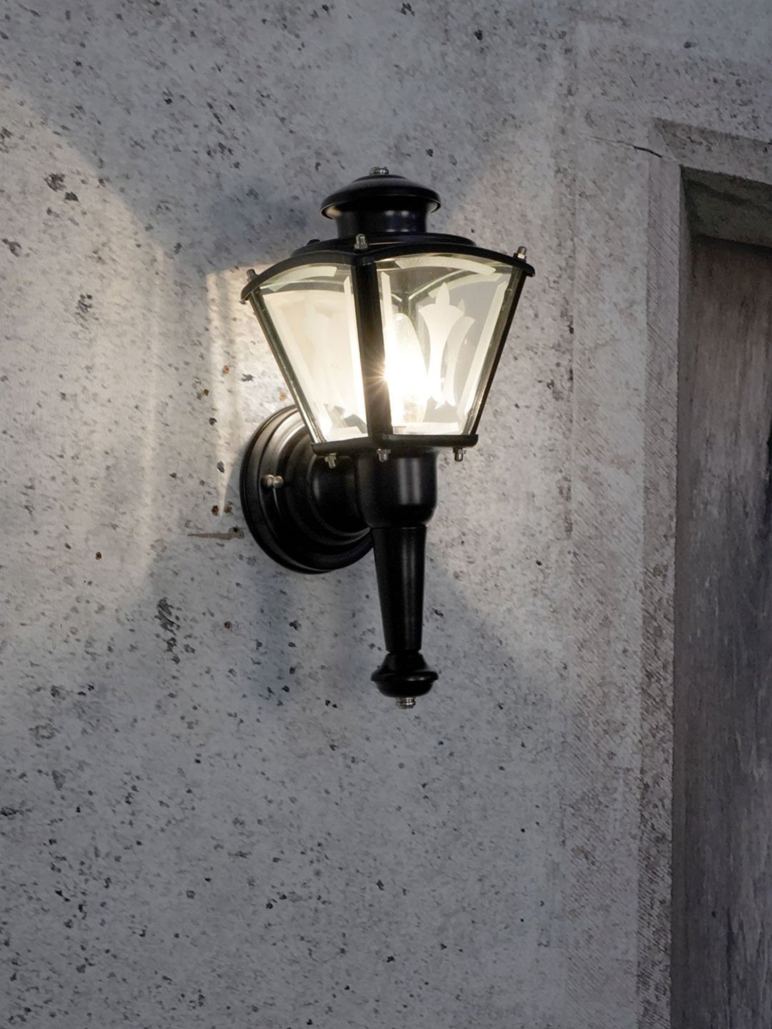 Fos Lighting Carriage Vintage Black Steel Outdoor Wall Light