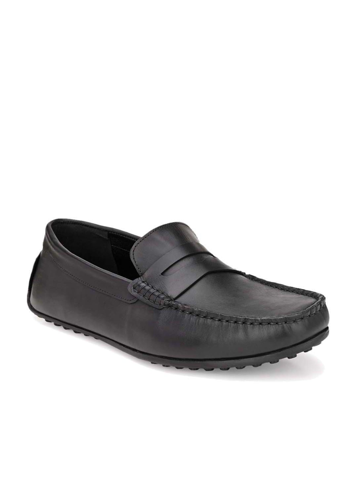 Carlo Romano Men's Black Casual Loafers