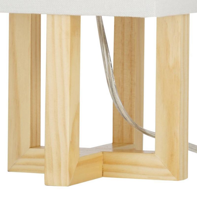 15" Square MDF Table Lamp (Includes LED Light Bulb) Natural - Cresswell Lighting