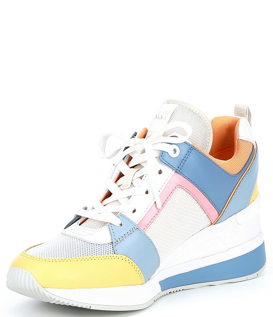 Donald Pliner Pelham Neoprene Mixed Leather Slip-On Wedge Sneakers