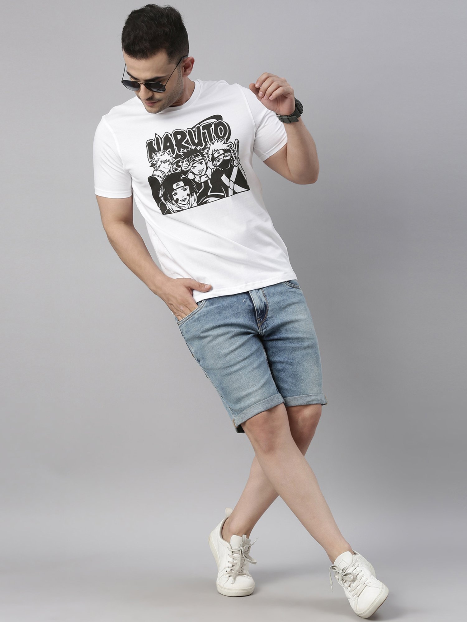 Bushirt White Cotton Crew T-Shirt