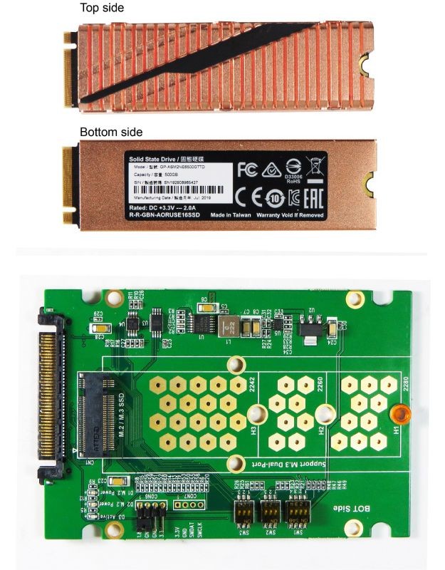 PCIe Gen 4 16GT/s Gen-Z (SFF-8639) to M.2 NVMe Adapter