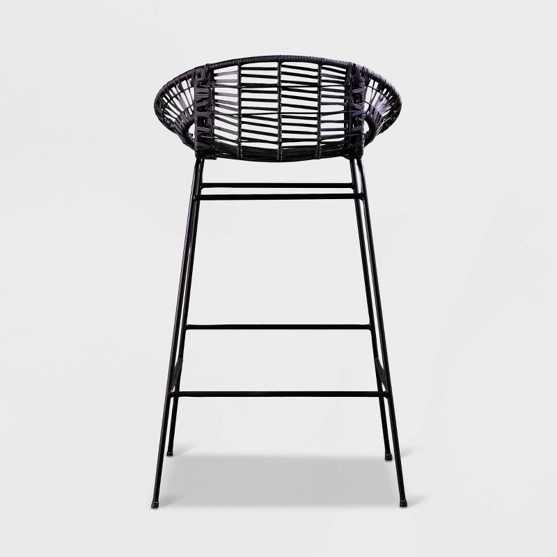 Chartish 2pk All-Weather Patio Stools - Black - Aiden Lane