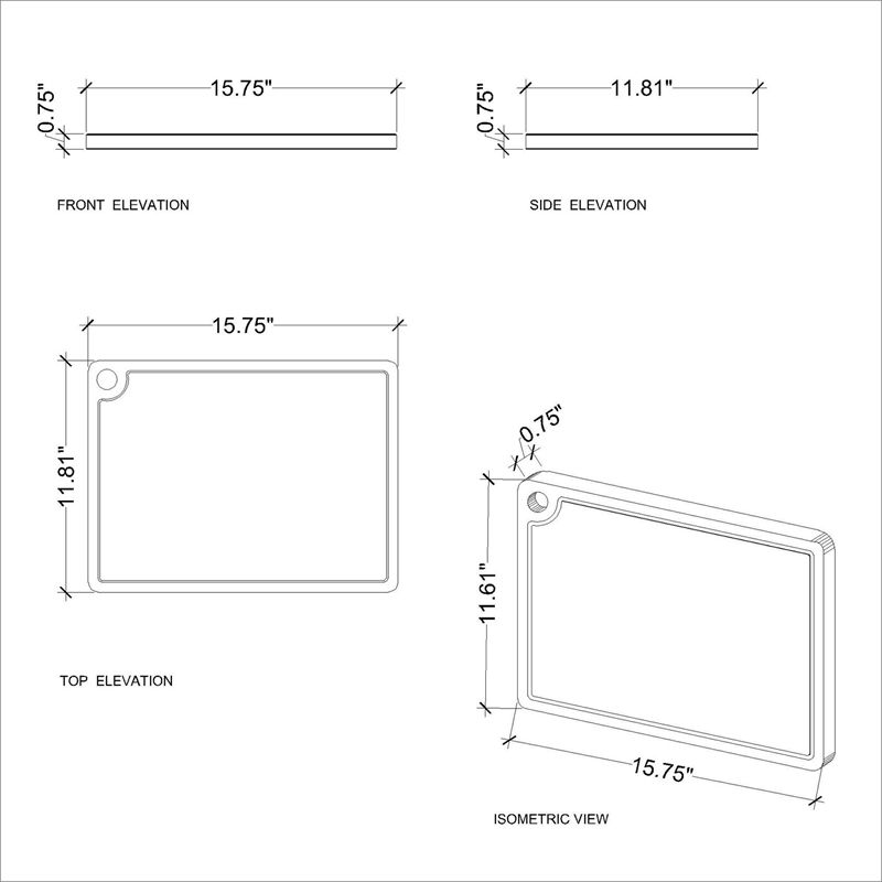 Chicago Cutlery Woodworks 14"x20" Bamboo Cutting Board