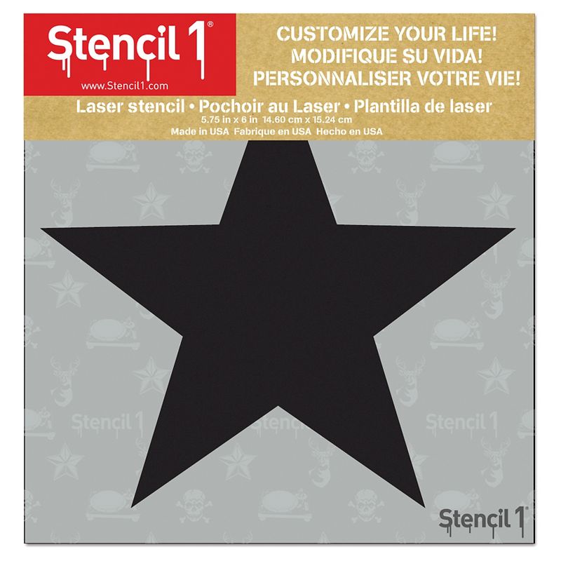 Stencil1 Tattoo Star - Stencil 5.75" x 6"