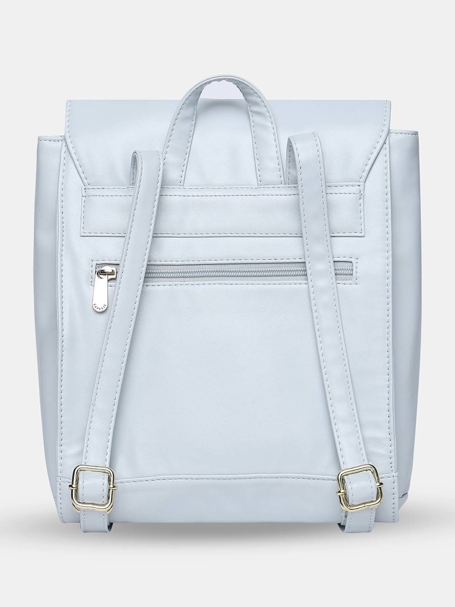 Caprese MERIDA Blue Faux Leather Large Backpack