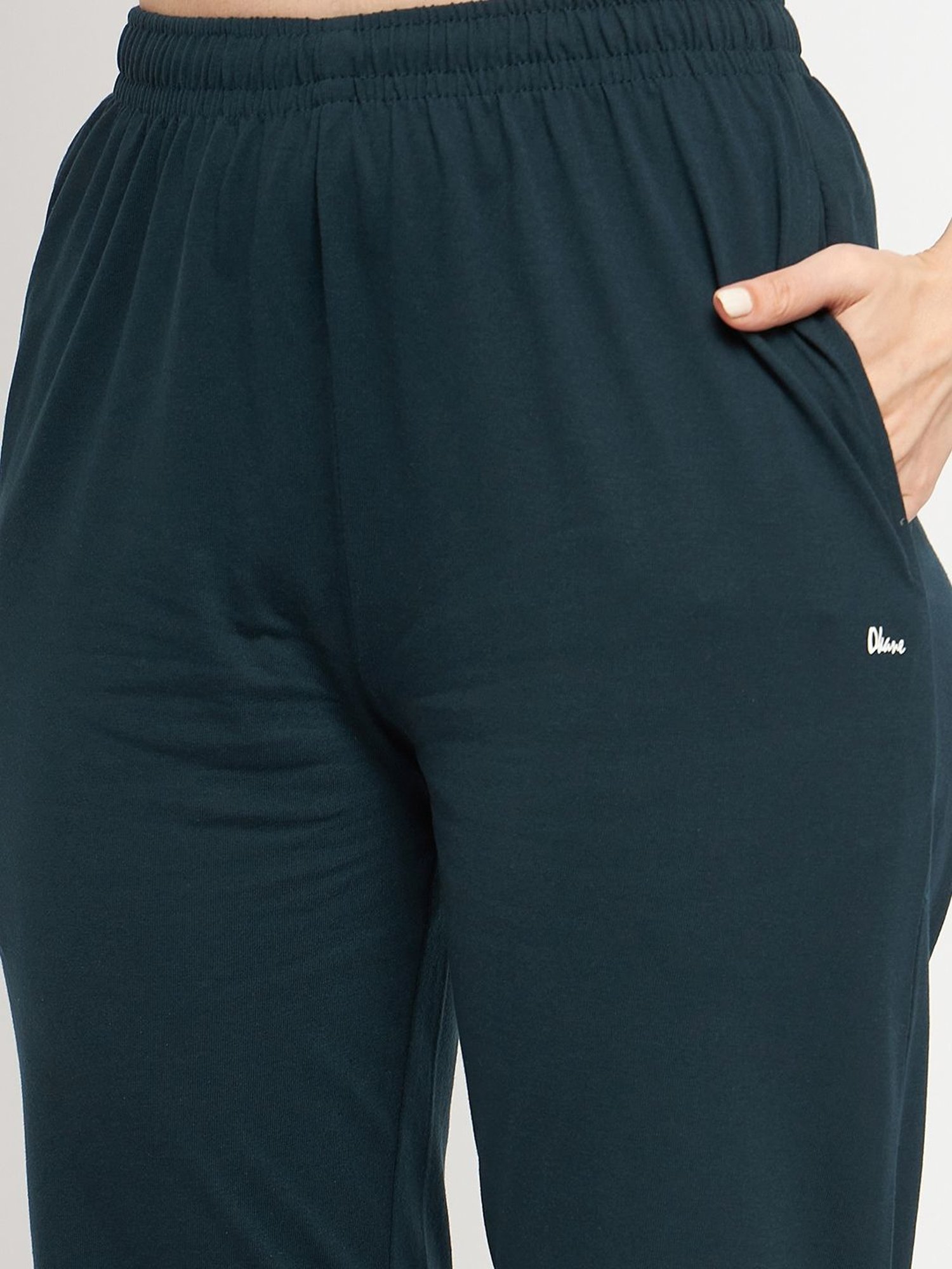 Okane Bottle Green Mid Rise Lounge Pants