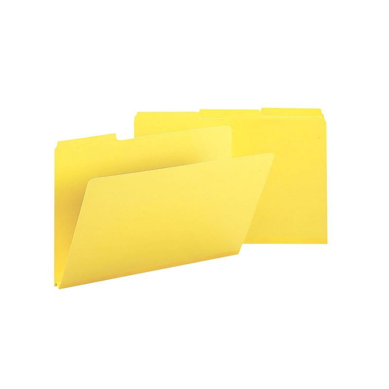 Smead Recycled Folder One Inch Expansion 1/3 Cut Top Tab Legal Yellow 25/Box 22562