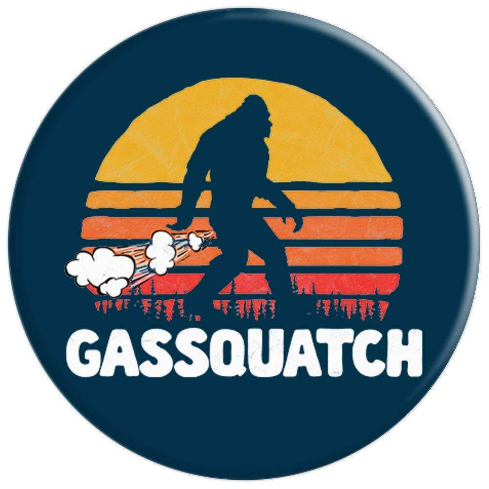 Gassquatch! Funny Farting Bigfoot Retro Fart PopSockets Grip and Stand for Phones and Tablets