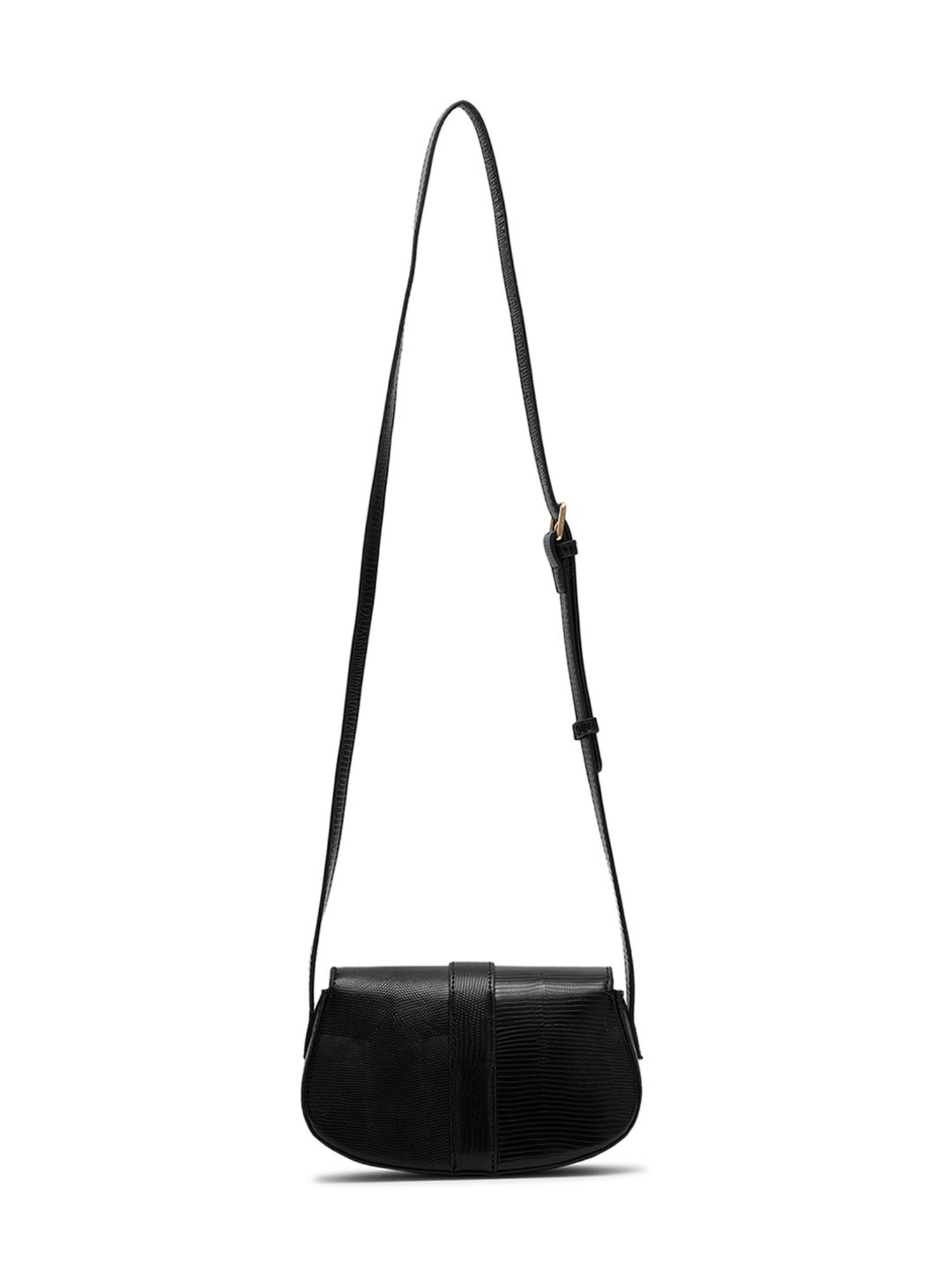 Miraggio Caroline Black Textured Small Cross Body Bag