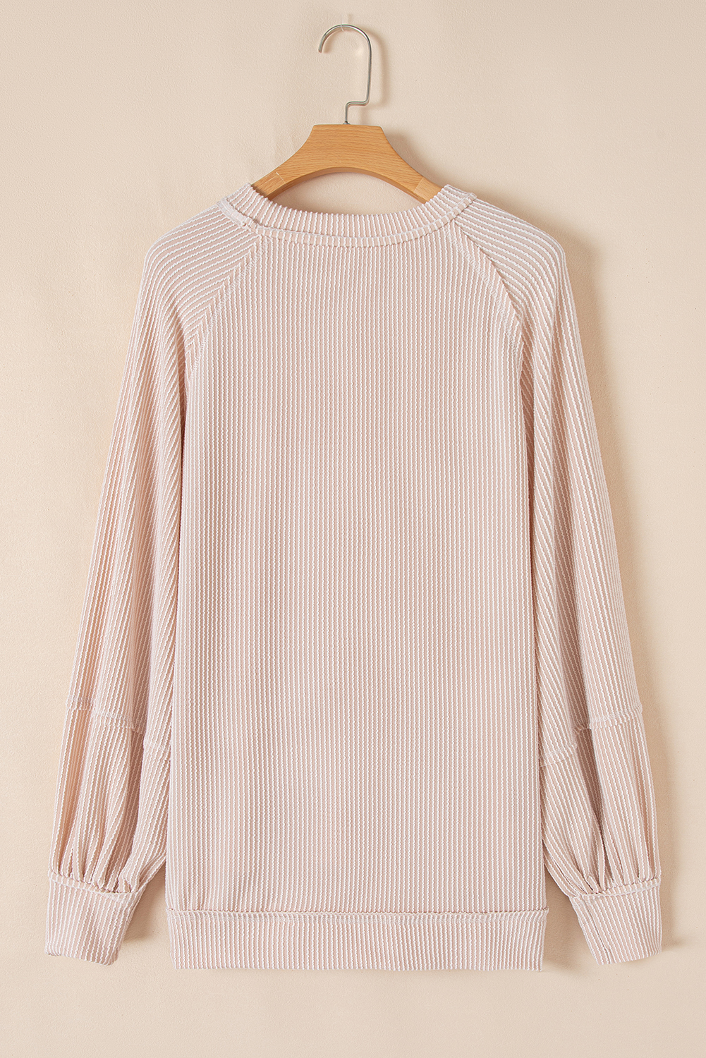 Jet Stream Corded Lantern Sleeve Pullover Ruffle Mini Skirt Set