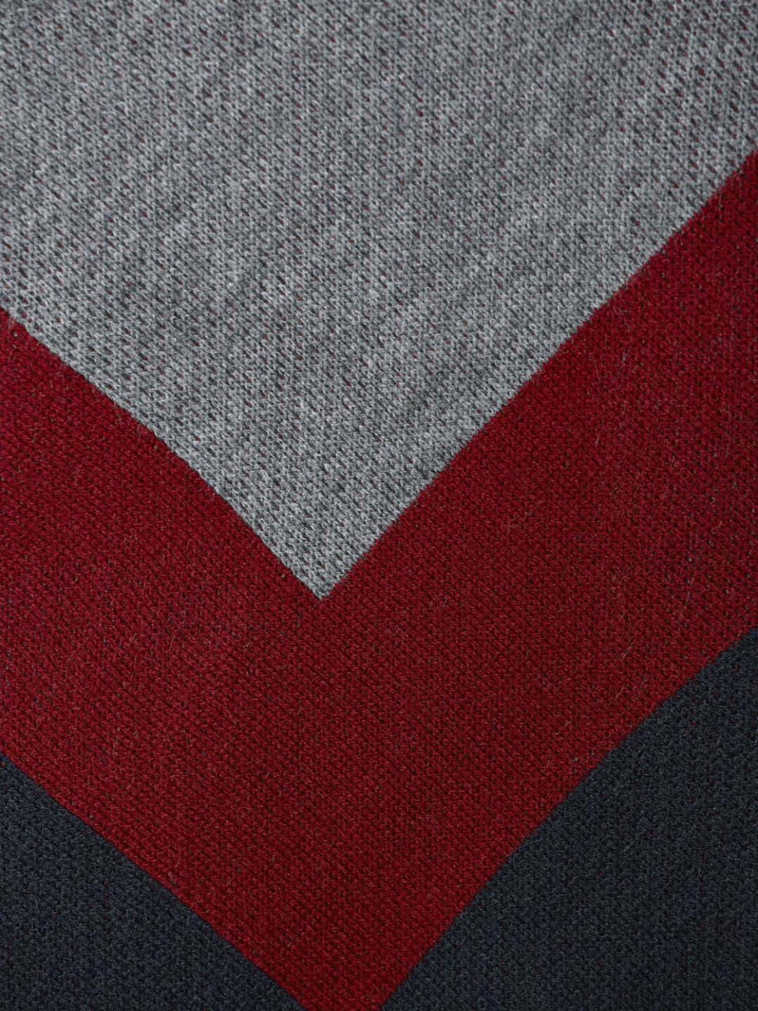 Honey by Pantaloons Maroon & Grey Jacquard Pattern Poncho