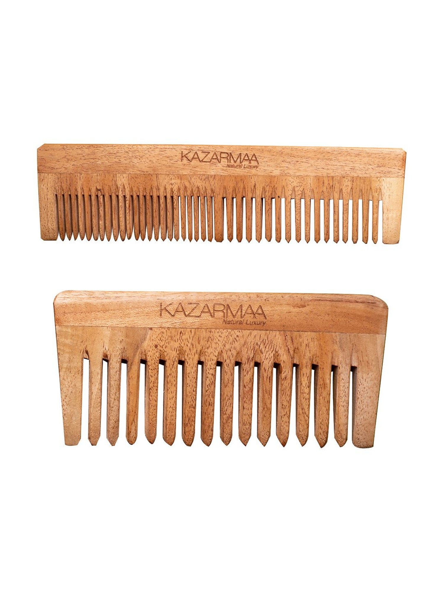 Kazarmaa Neem Wood Comb - Pack of 2