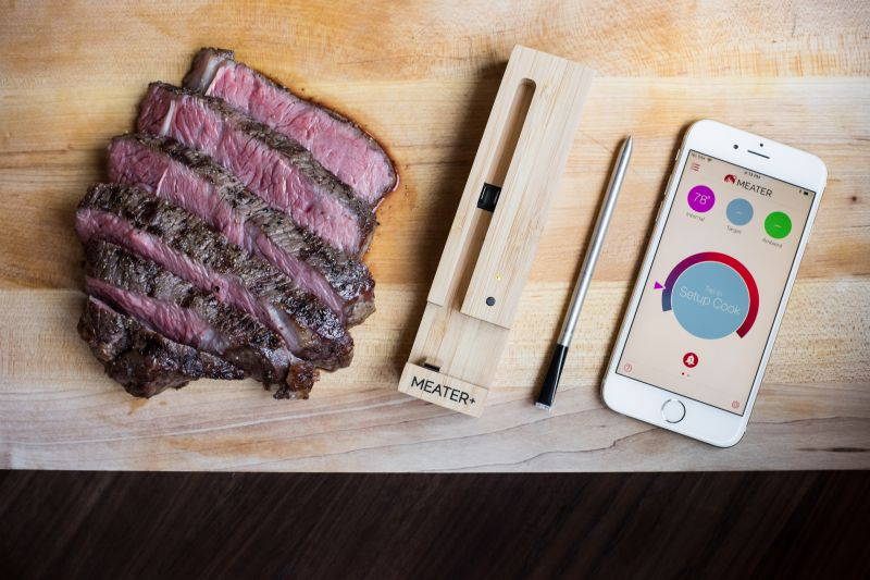 MEATER+ Smart Wireless Meat Thermometer with Internal and Ambient Sensors for Consistent Results Extended Bluetooth Range Edition - Amazon Alexa Compatible