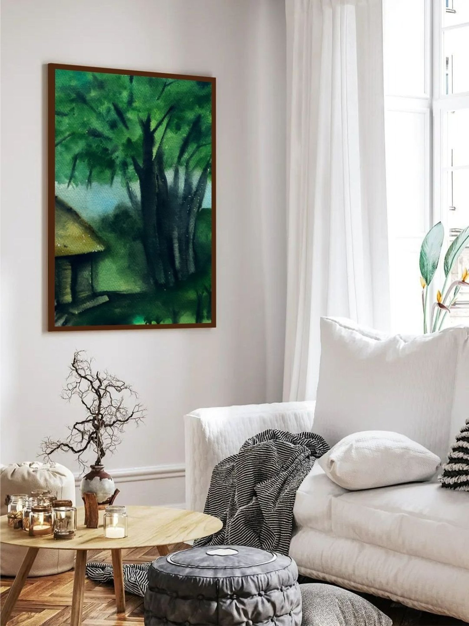 The Art House Abstract Multicolor Canvas Painting