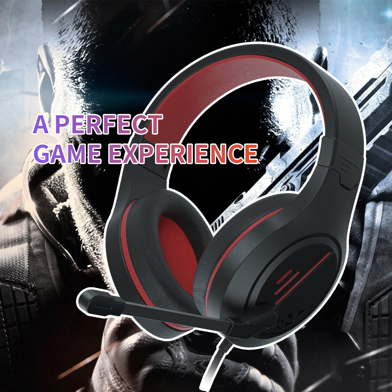 PS4 Gaming Headset, Stereo Gaming Headphone with Microphone Vibration for Laptop PC/Xbox one