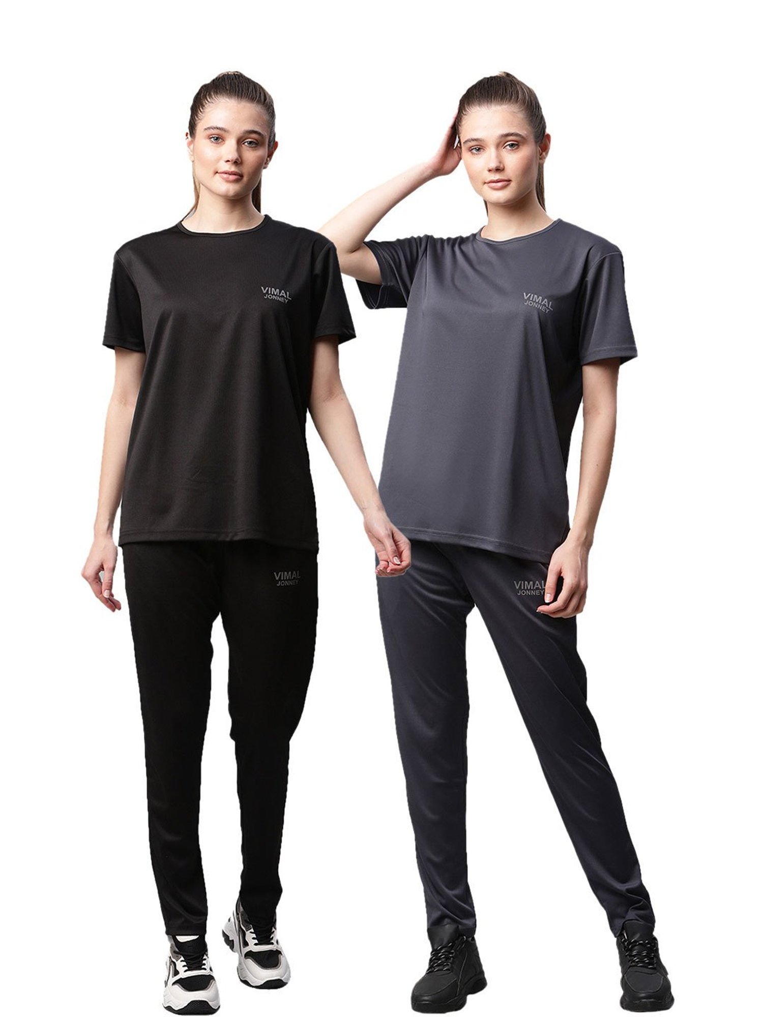 Vimal Jonney Multicolored Regular Fit T-Shirt With Trackpants (Pack Of 2)