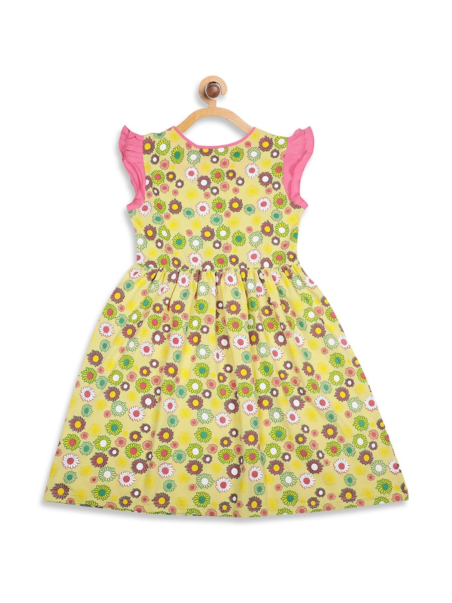 Elle Kids Yellow Printed Dress