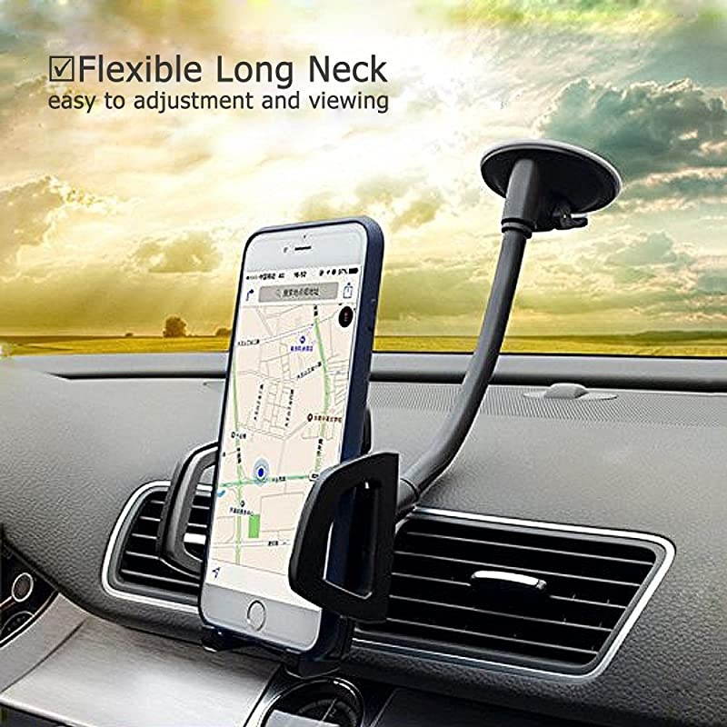 Phone Car Holder  3in1 Universal Cell Phone Holder Car Air Vent Holder Dashboard Mount Windshield Mount for iPhone 12 11 X XR 77 Plus Samsung Galaxy S9 LG Sony and More