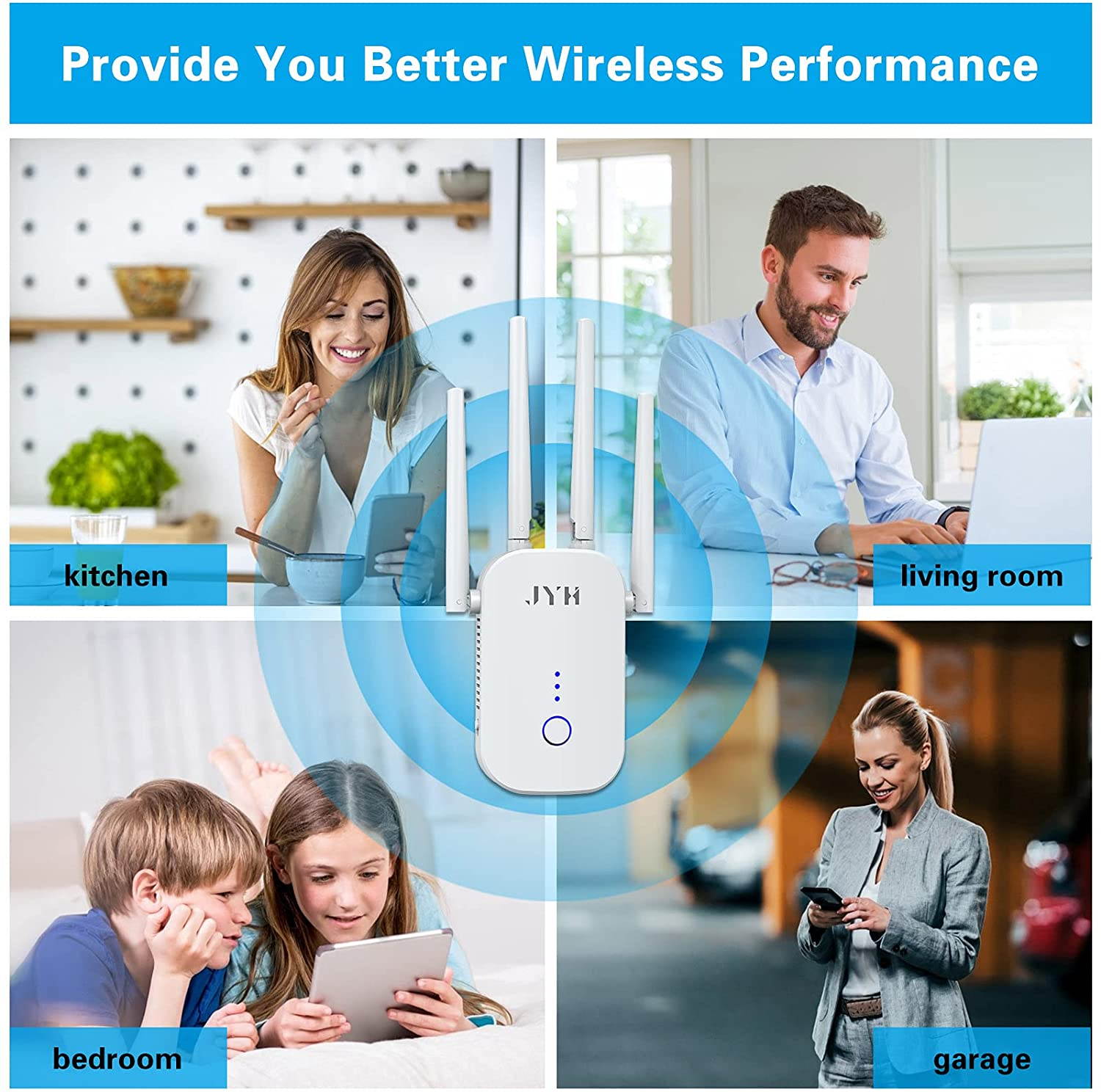 MESHBOX5BLU Mesh Organizer 5 Desktop Document Letter Tray for Folders Mail Stationary Desk Accessories Blue