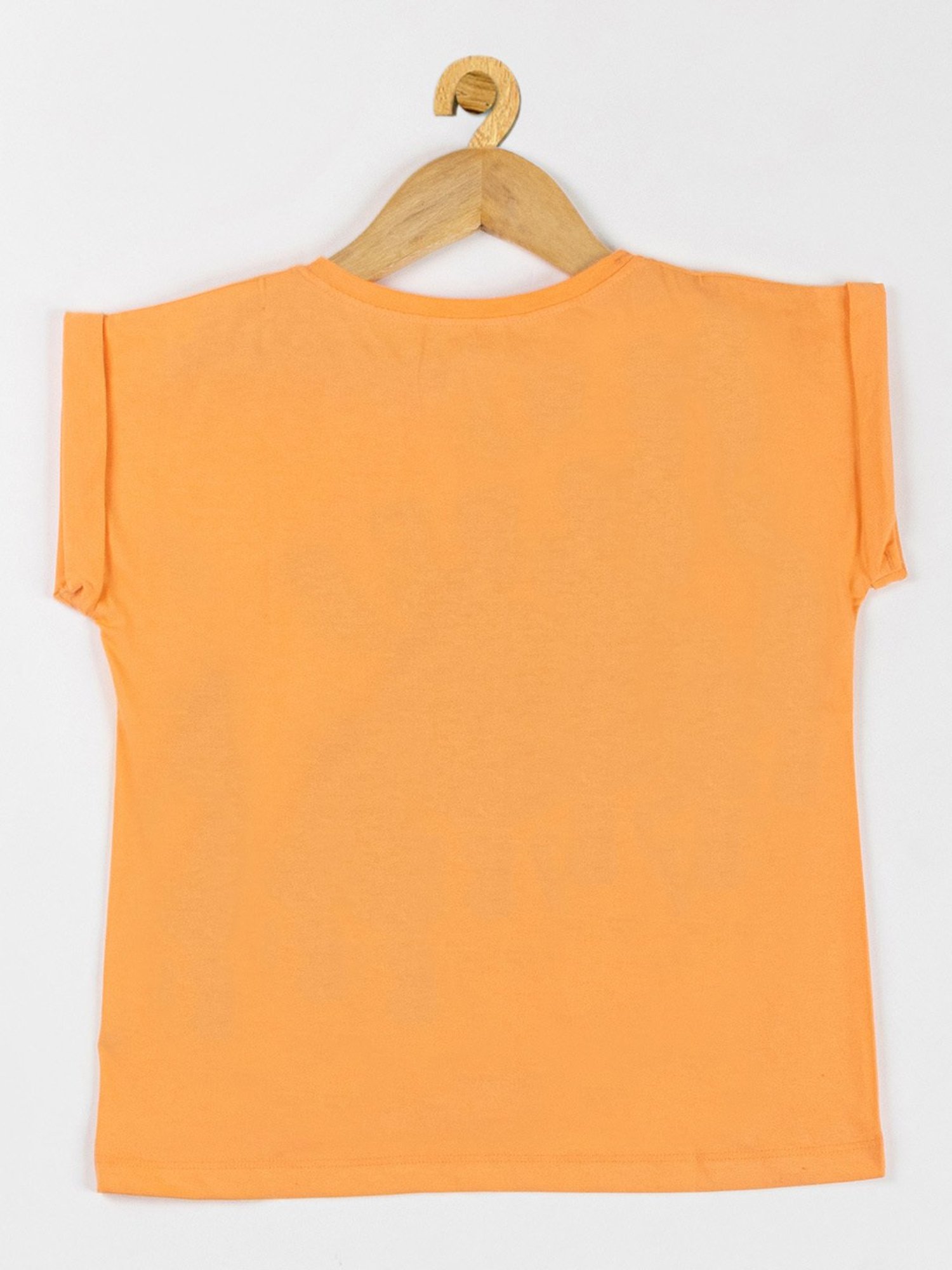 NINS MODA Kids Orange Printed Crop Top